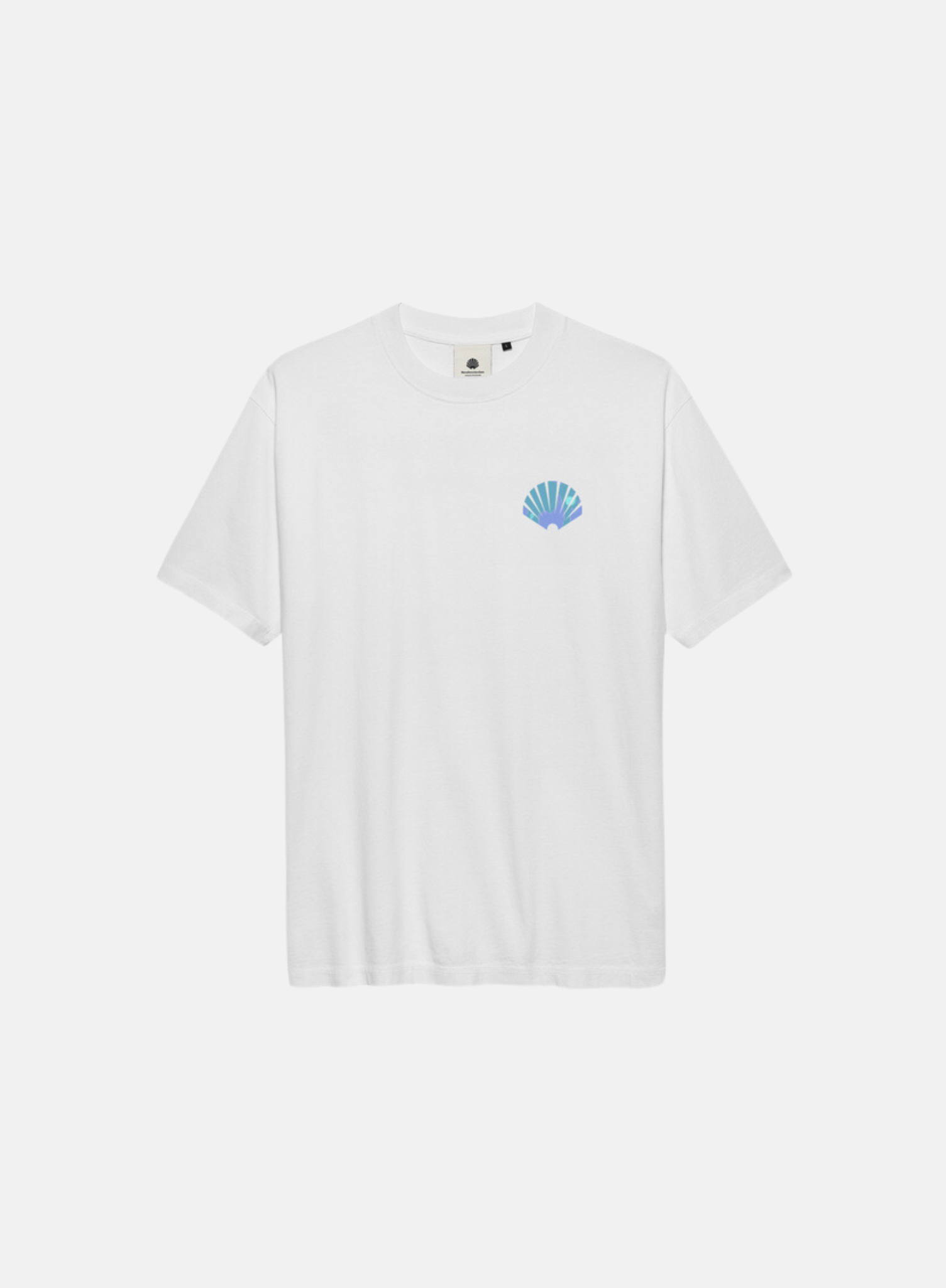 Logo Tee White/Green Frost