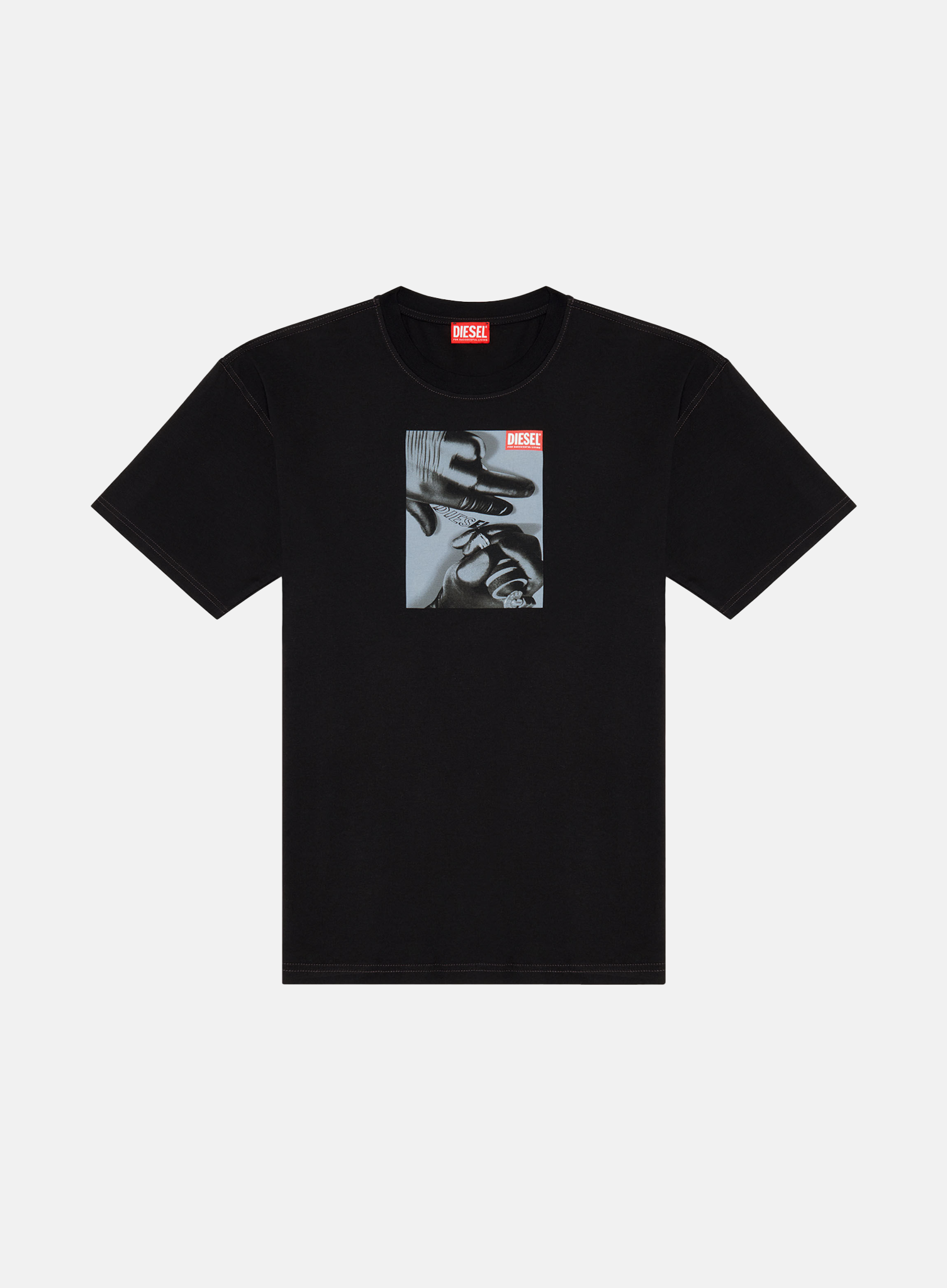 DIESEL Tattoo Glove Print Tee Black - Hympala Store