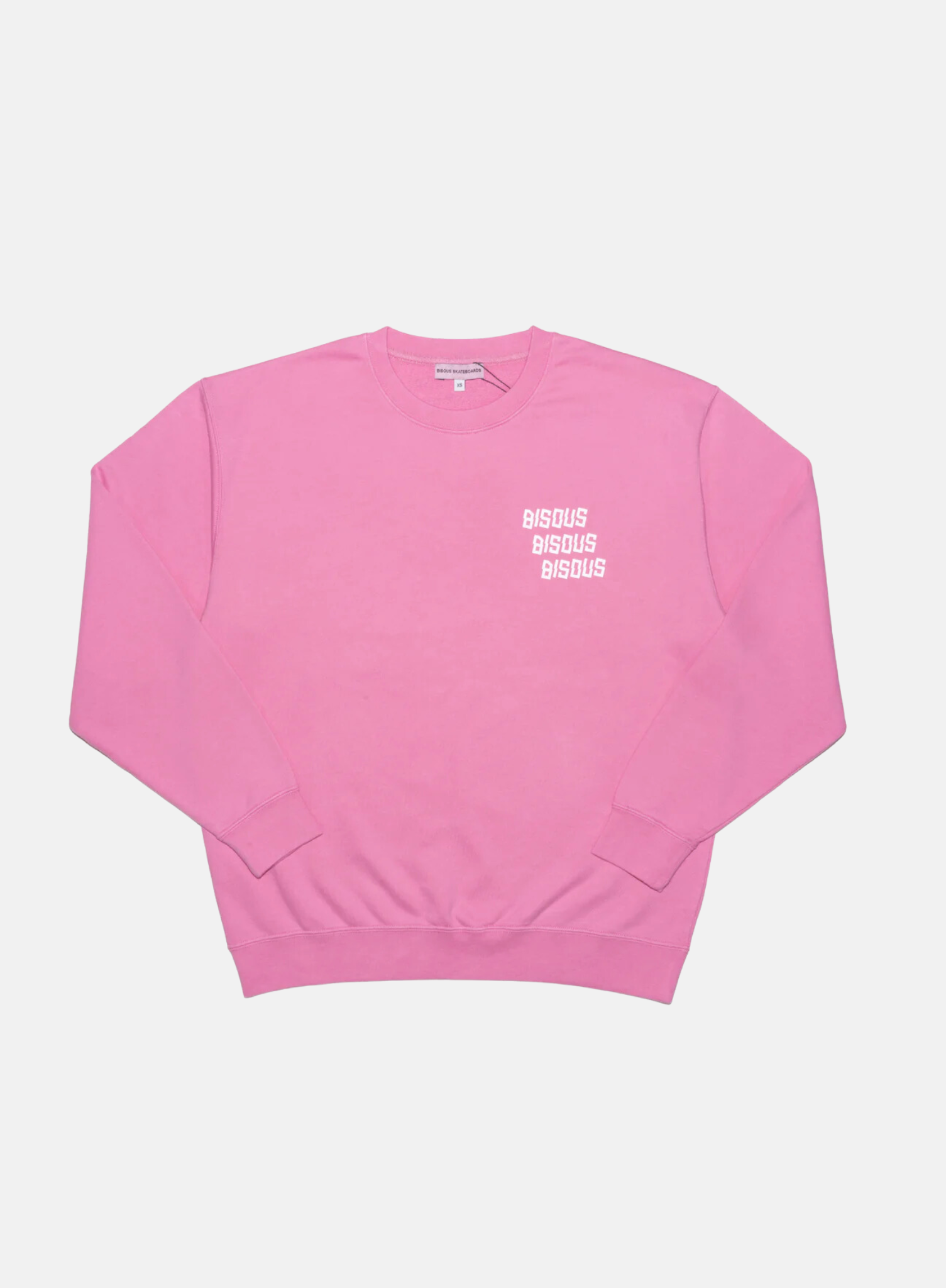 BISOUS SKATEBOARDS Bisous X3 Crewneck Pink - Hympala Store 