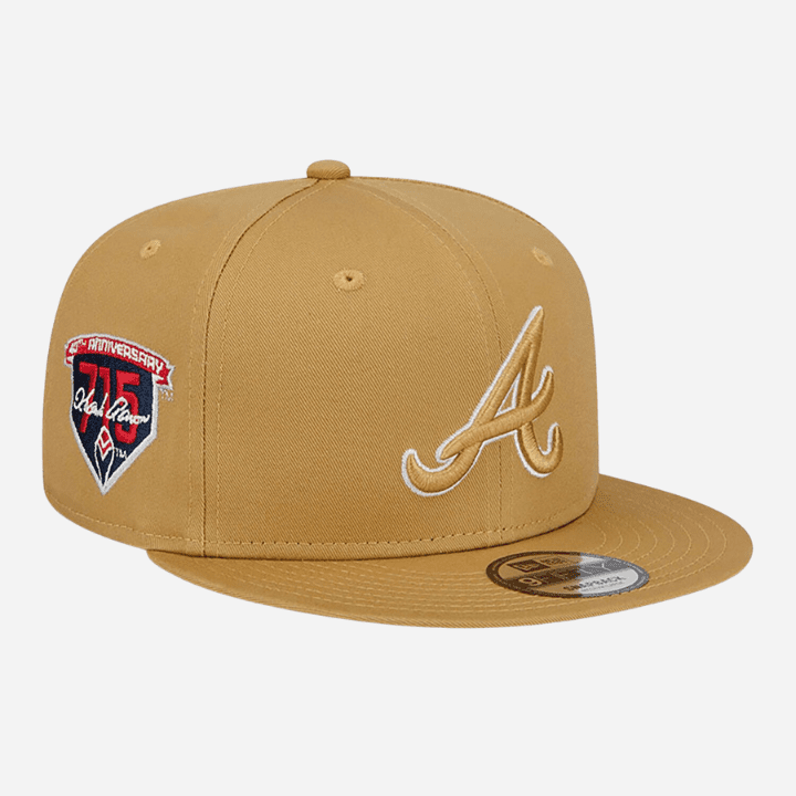 Atlanta Braves Side Patch Beige 9FIFTY Snapback Cap