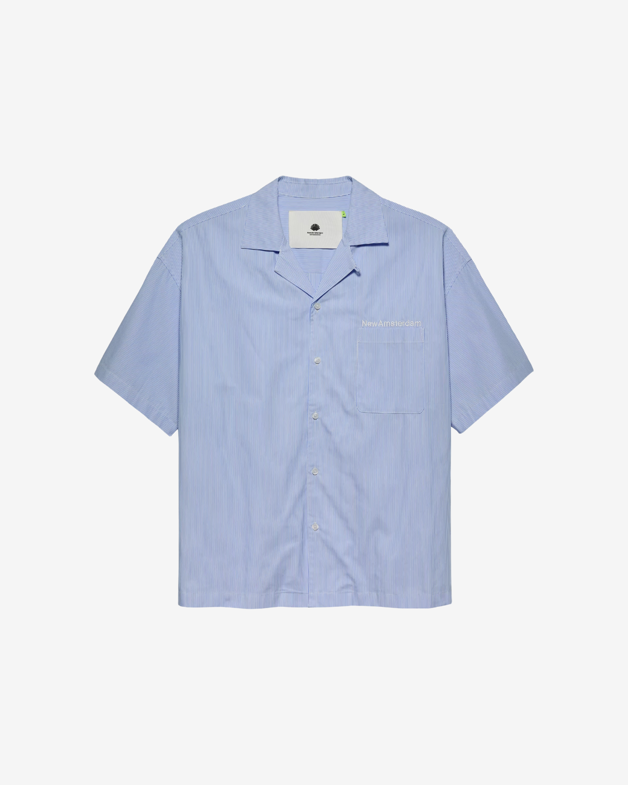 Wijk Shirt White/Blue Stripes