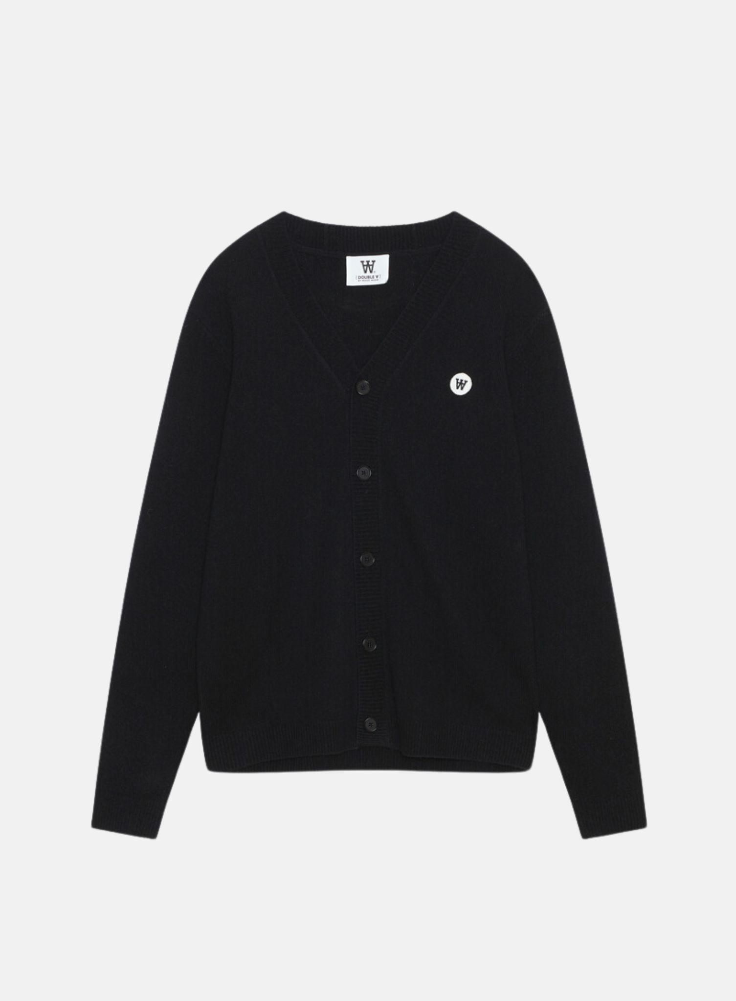 LEO Lambswool Cardigan Black