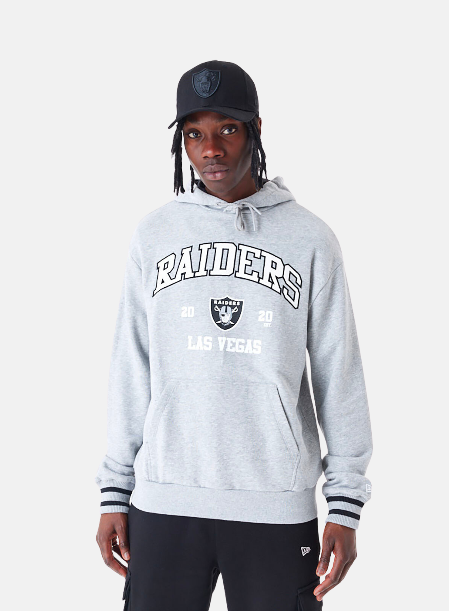 Las Vegas Raiders NFL Grey Oversized Pullover Hoodie