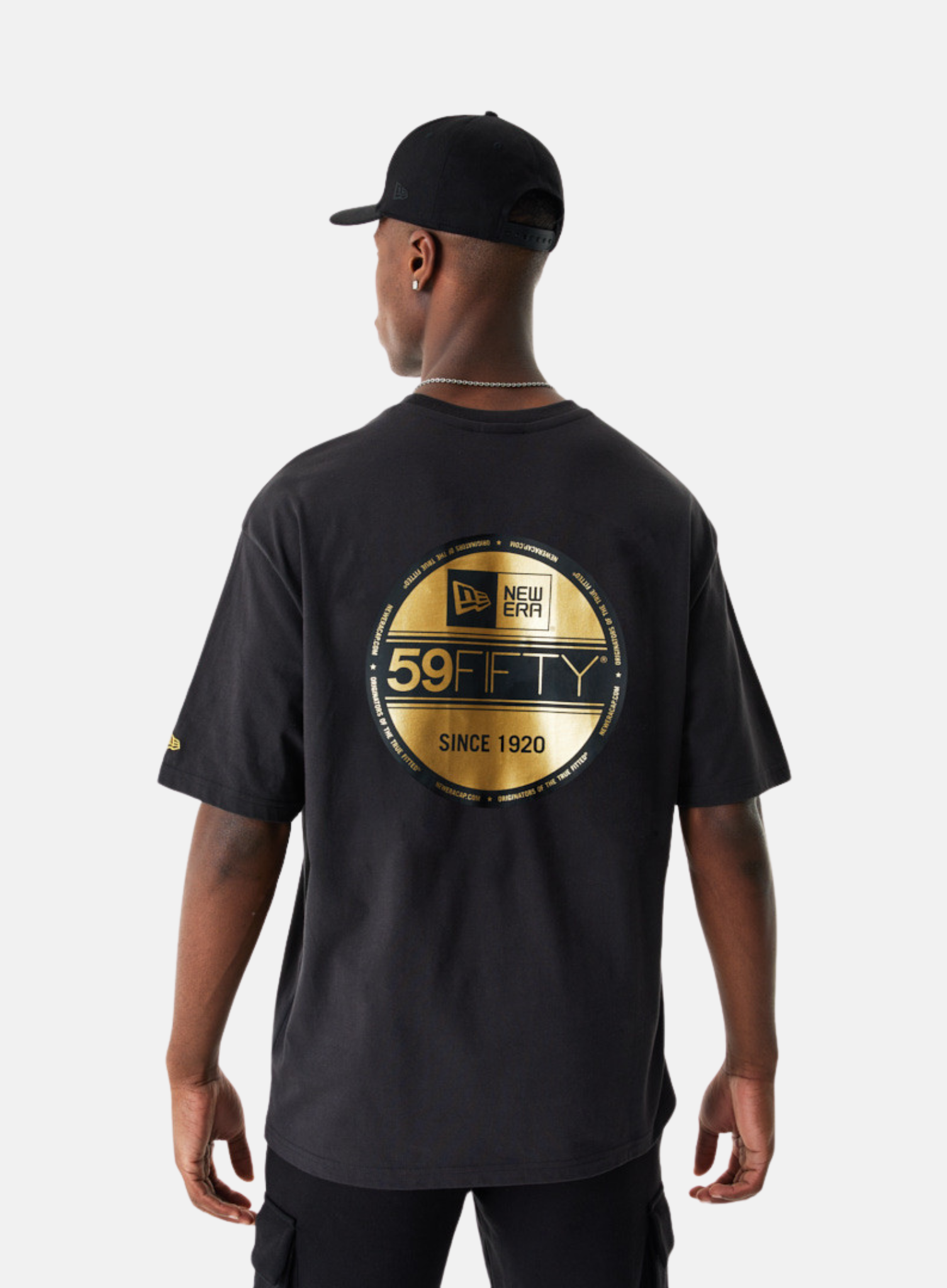 New Era Sticker Oversized T-Shirt Black - Hympala Store 