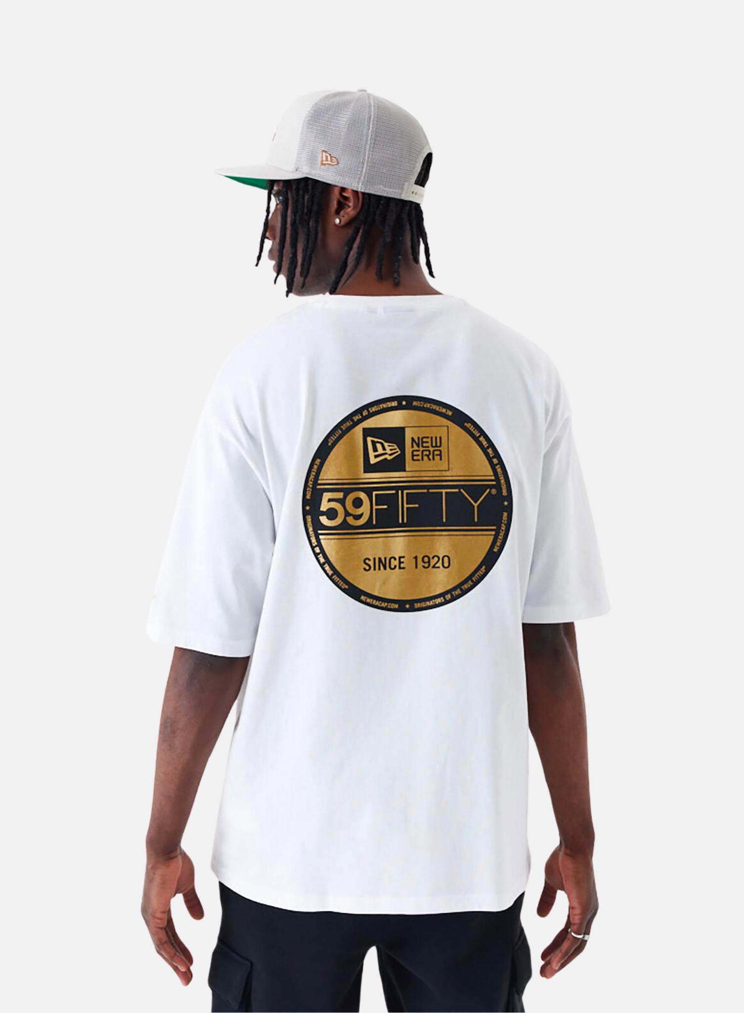 New Era Sticker Oversized T-Shirt White - Hympala Store 