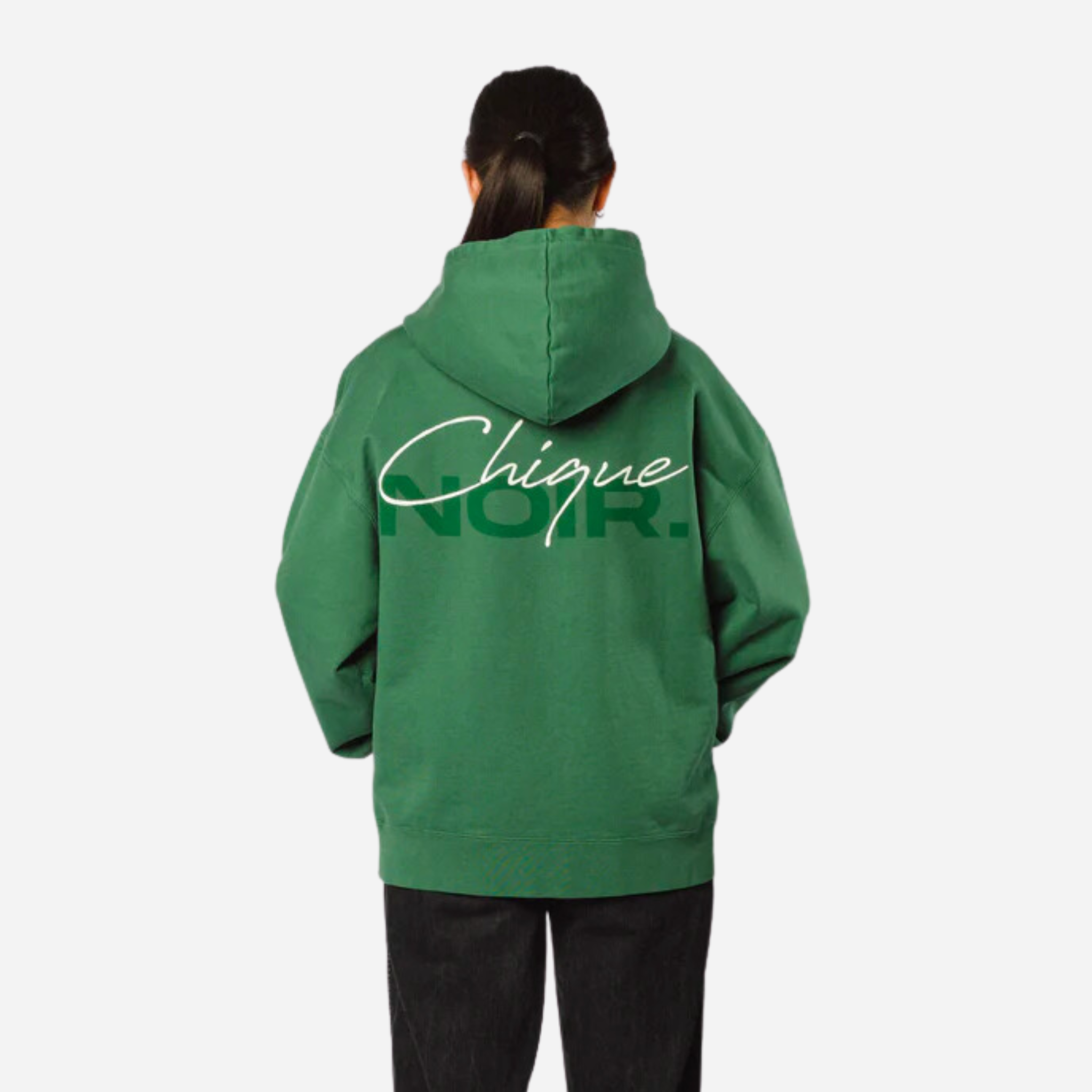 Chique Noir CN. Logo Hoodie Eden Green - Hympala Store 
