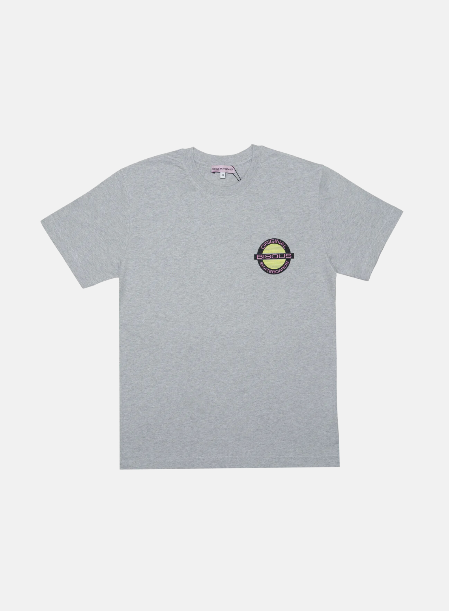 BISOUS SKATEBOARDS SS Circle Tee Ash Grey - Hympala Store 