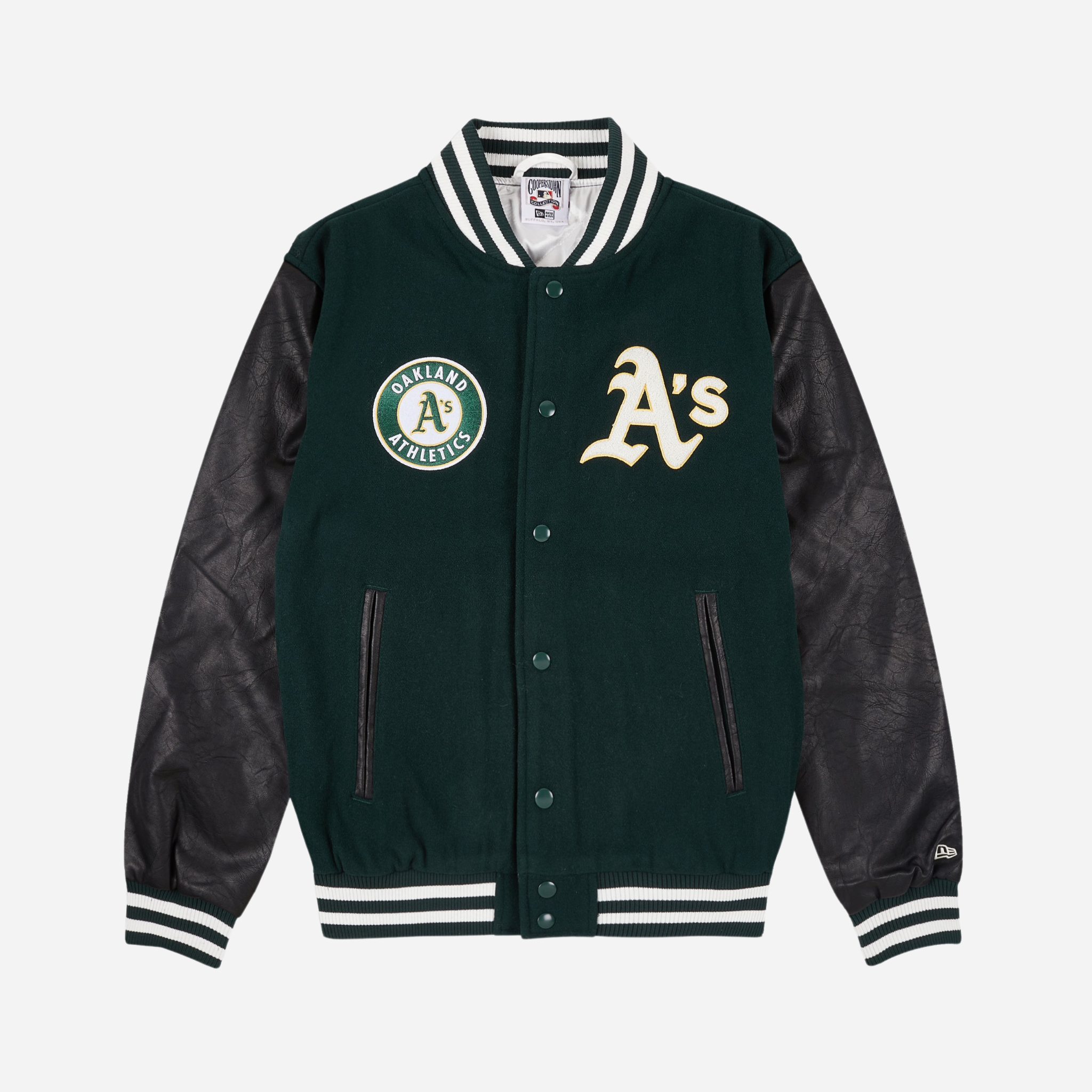 Oakland Athletics MLB Large Logo Dark Green Varsity Jacket