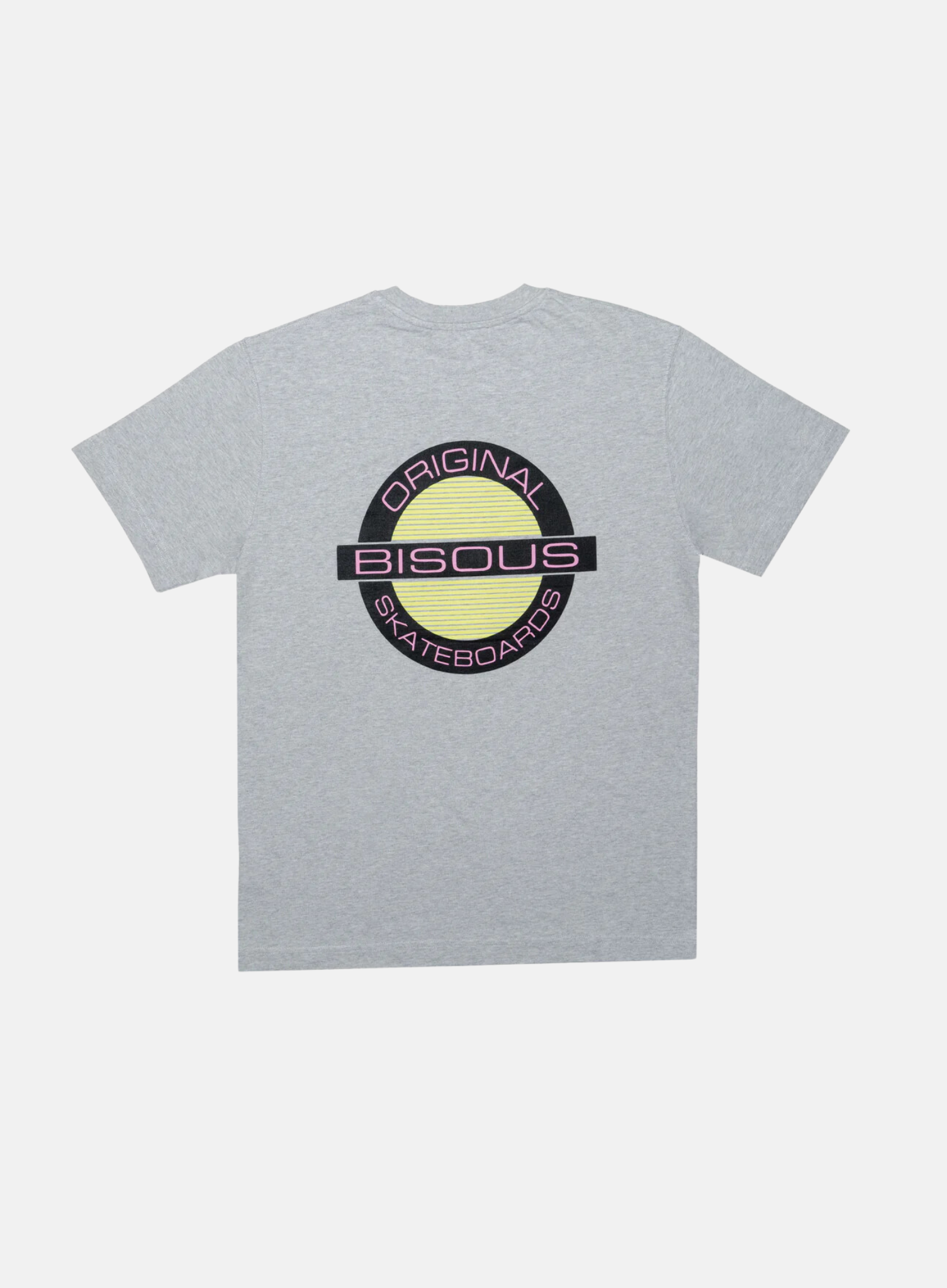 BISOUS SKATEBOARDS SS Circle Tee Ash Grey - Hympala Store 