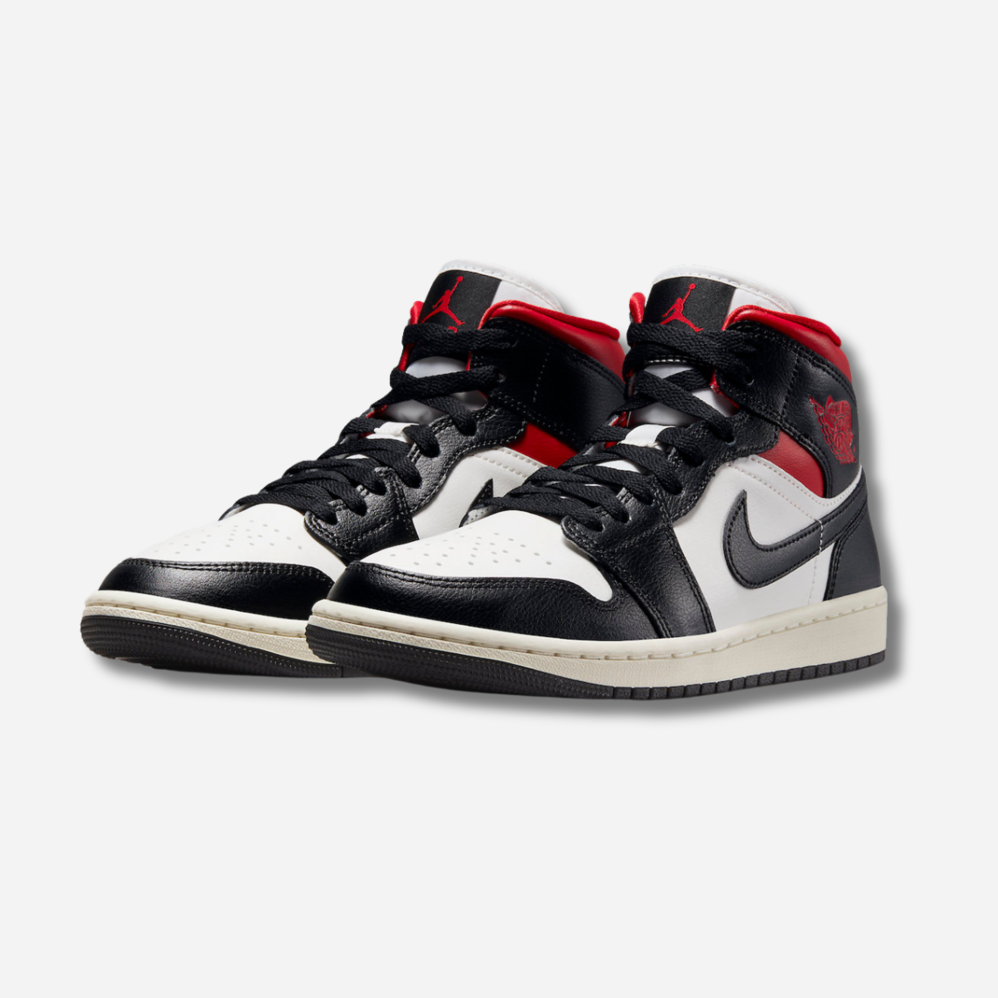 Air Jordan 1 Mid Black Gym Red