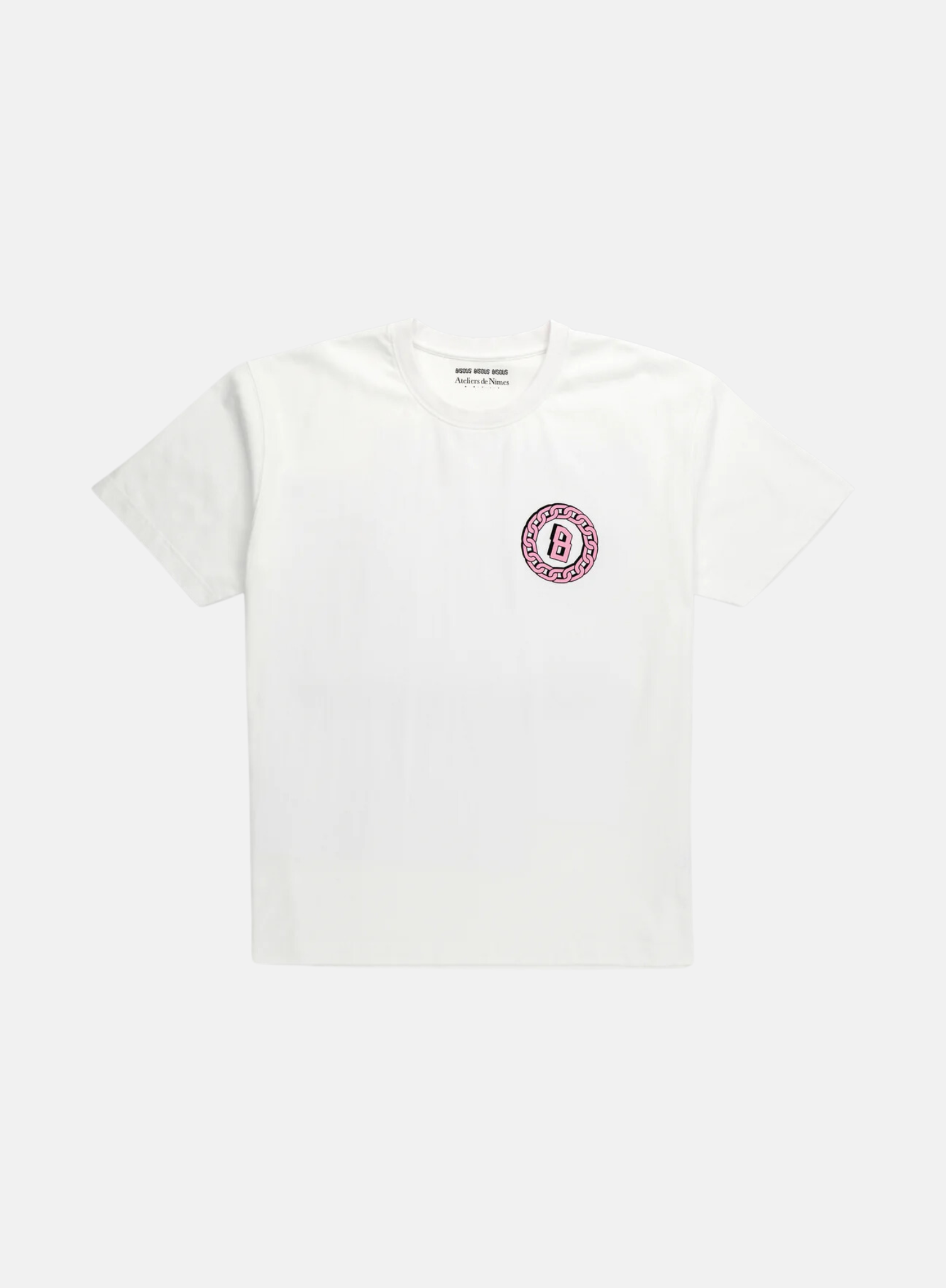 BISOUS SKATEBOARDS ADM Tee White - Hympala Store 