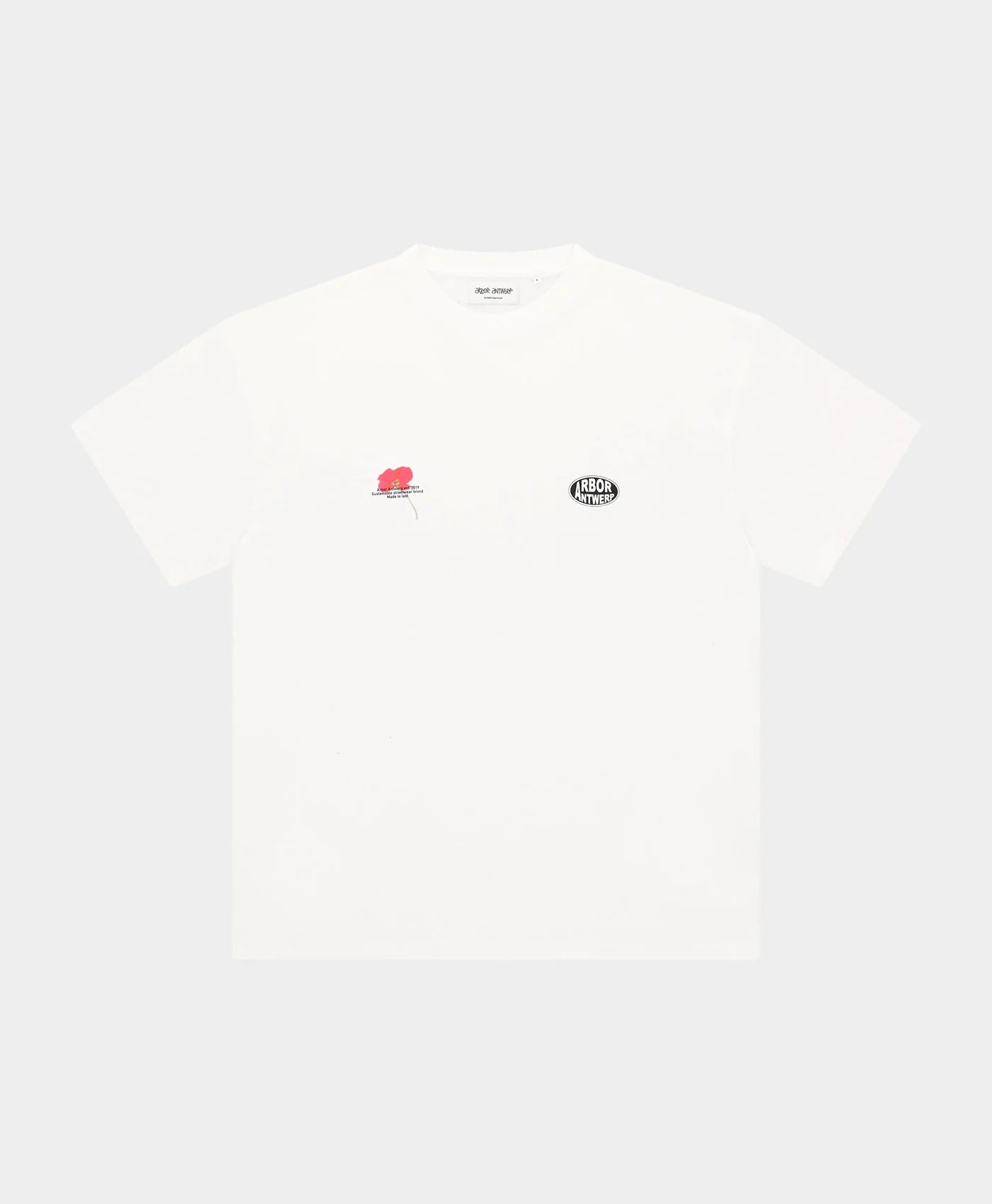 Pink Poppy Tee White