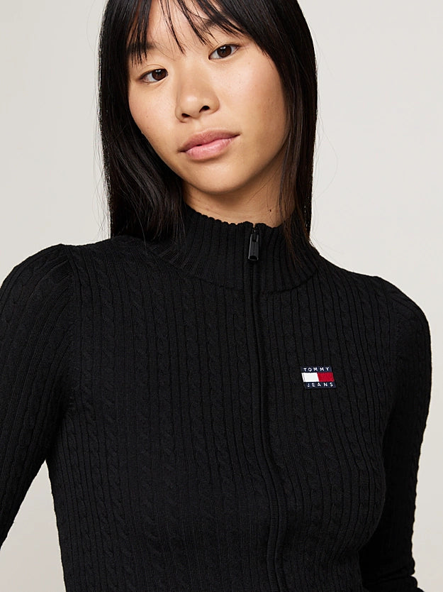 TJW Zip-Trough Top Black