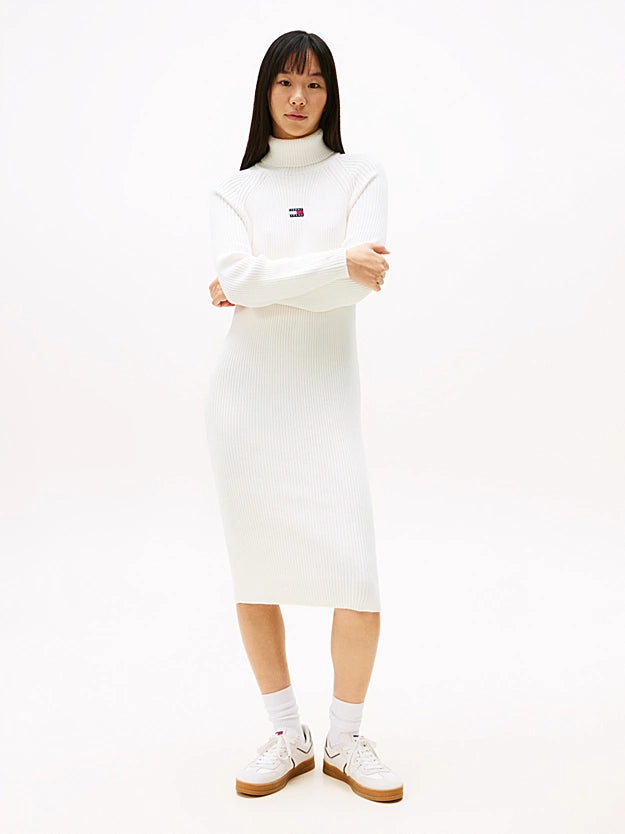 TJW Mockneck Badge Dress