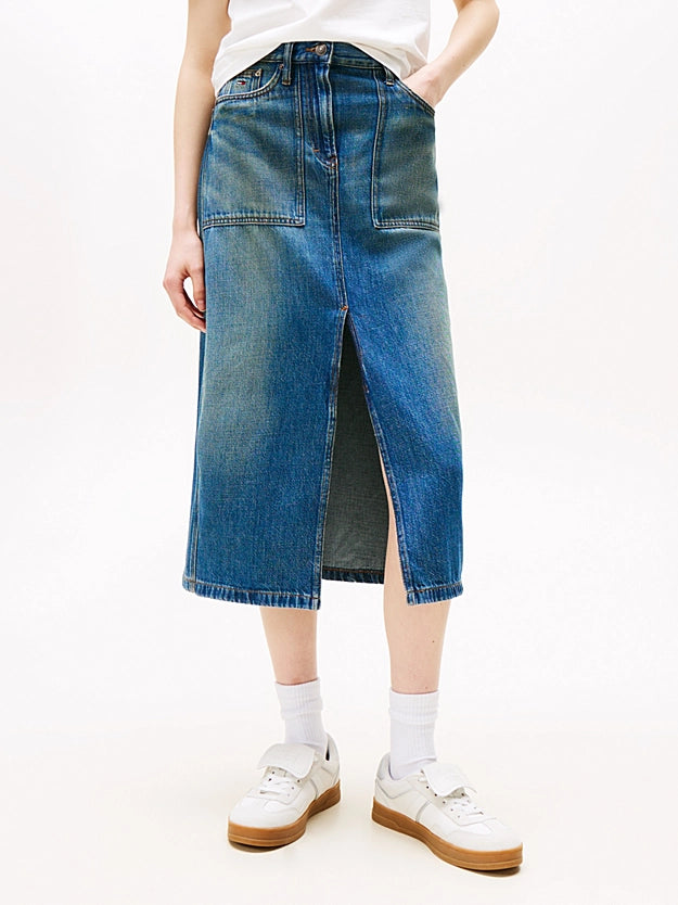 Wmns Utility Denim Skirt