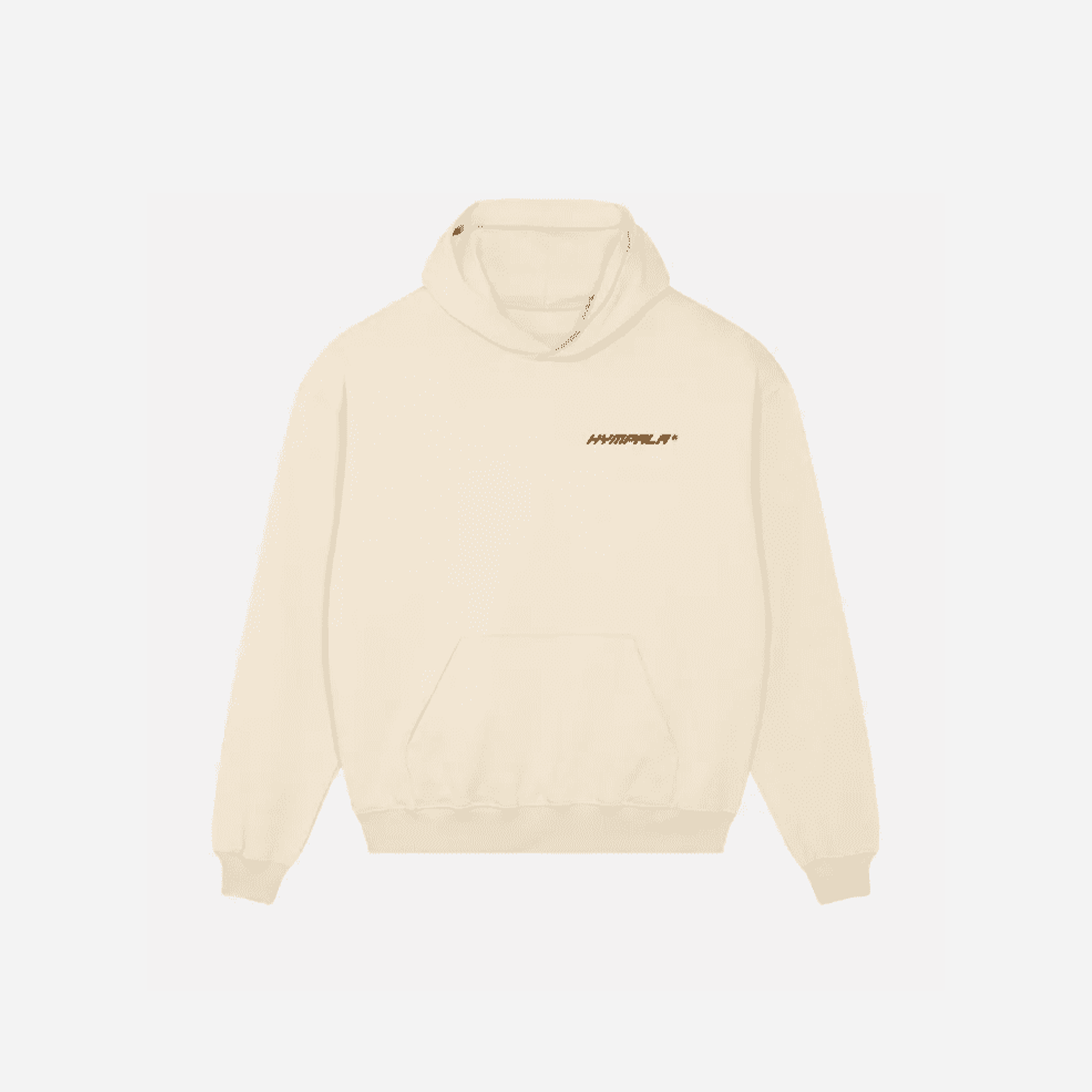 Embroidered Small Logo Hoodie Natural