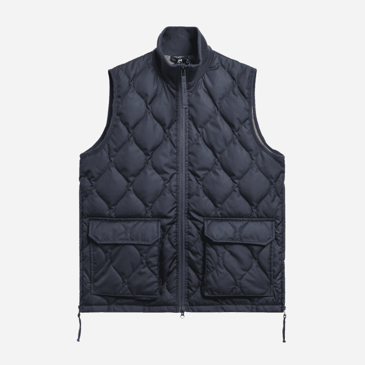 TAION MILITARY W-ZIP LIB NECK VEST DARK NAVY - Hympala Store 