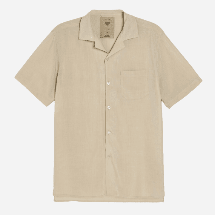 Sand Plain Viscose Shirt