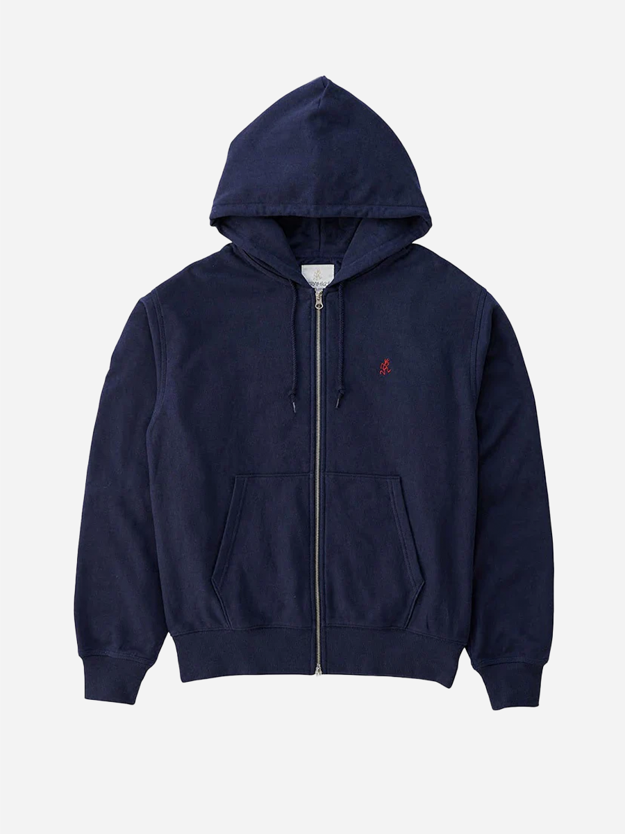 One Point Zip-Hoodie Navy
