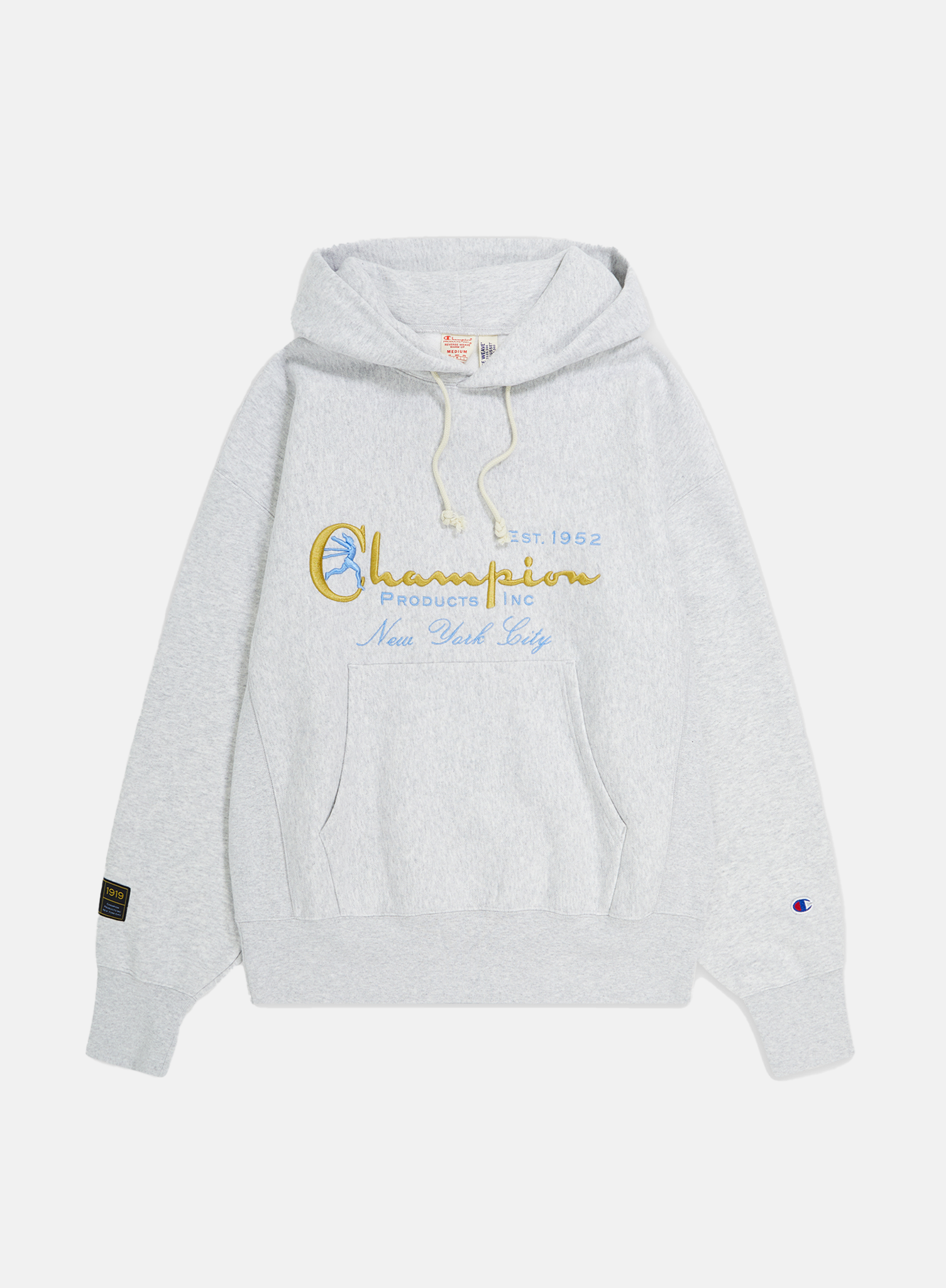 Champion Reverse Weave Running Hoodie Grey - Hympala Store 