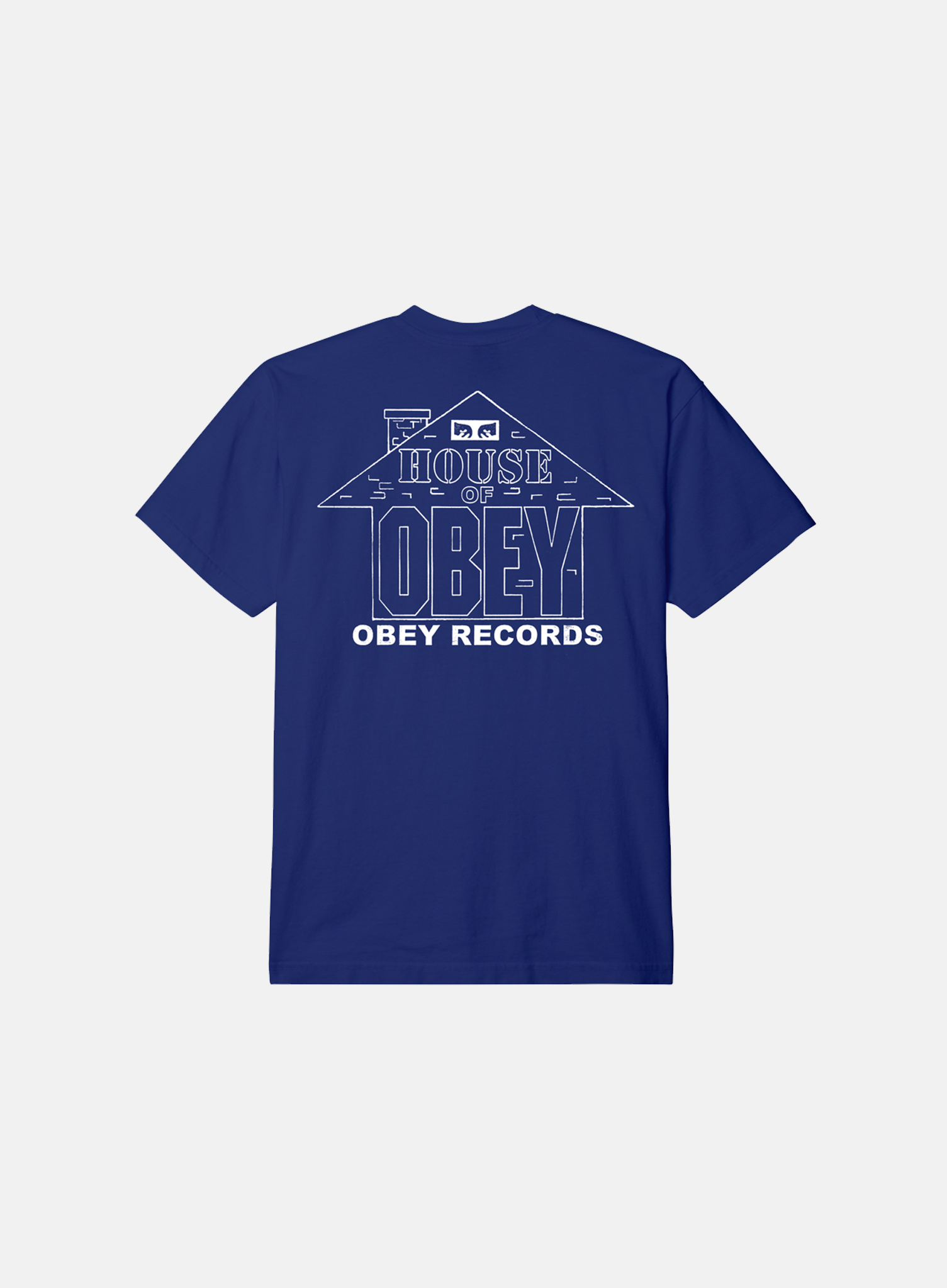 OBEY House Of Obey Records Tee Blue - Hympala Store 