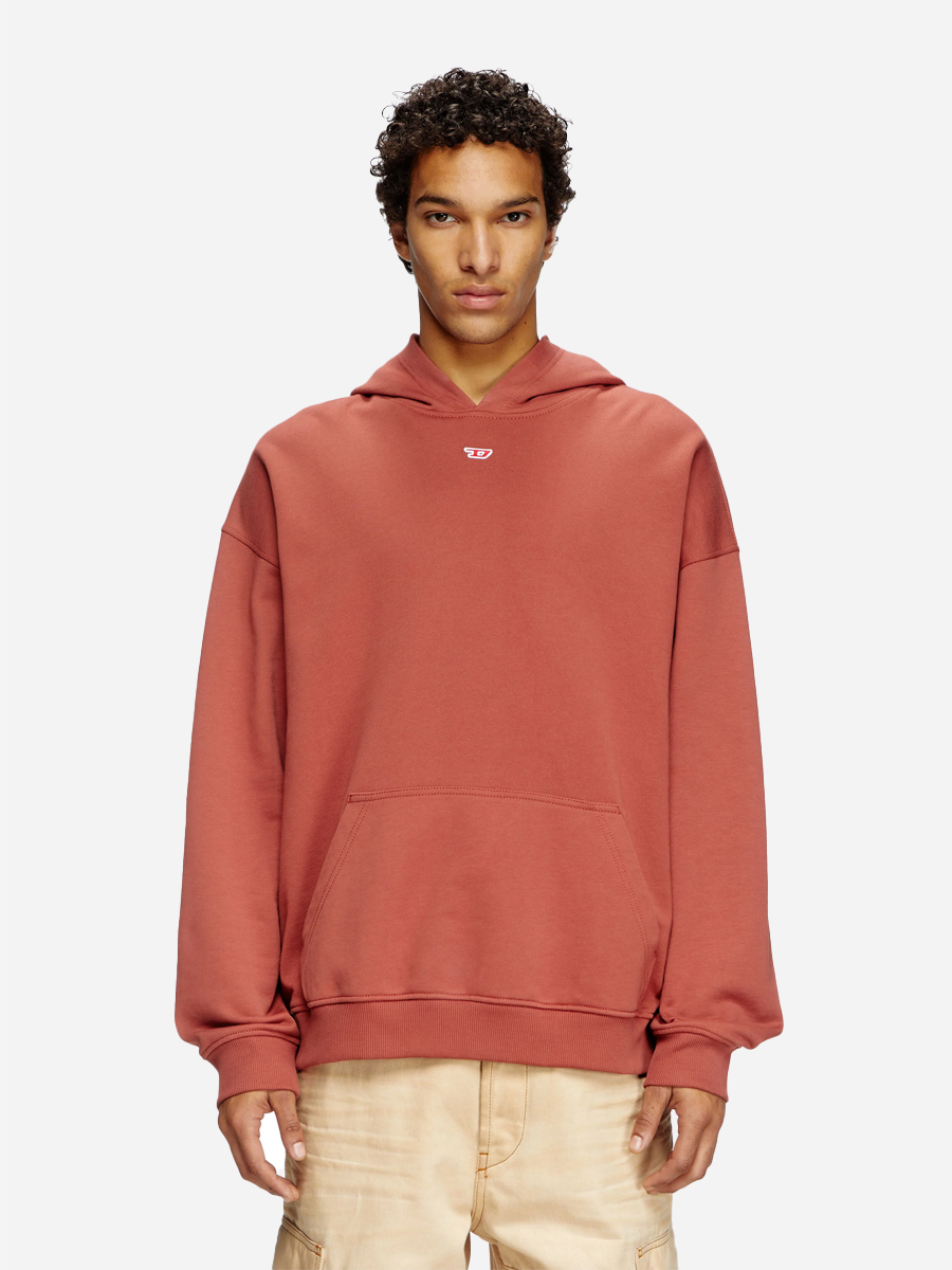 D Logo Patch Hoodie Red