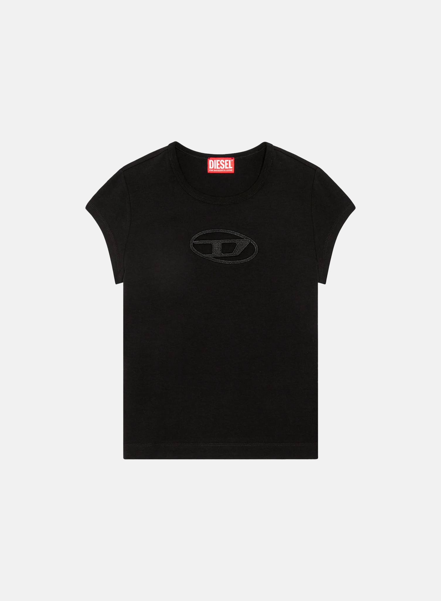 DIESEL T-Angie Tee Peekaboo Logo Black - Hympala Store 