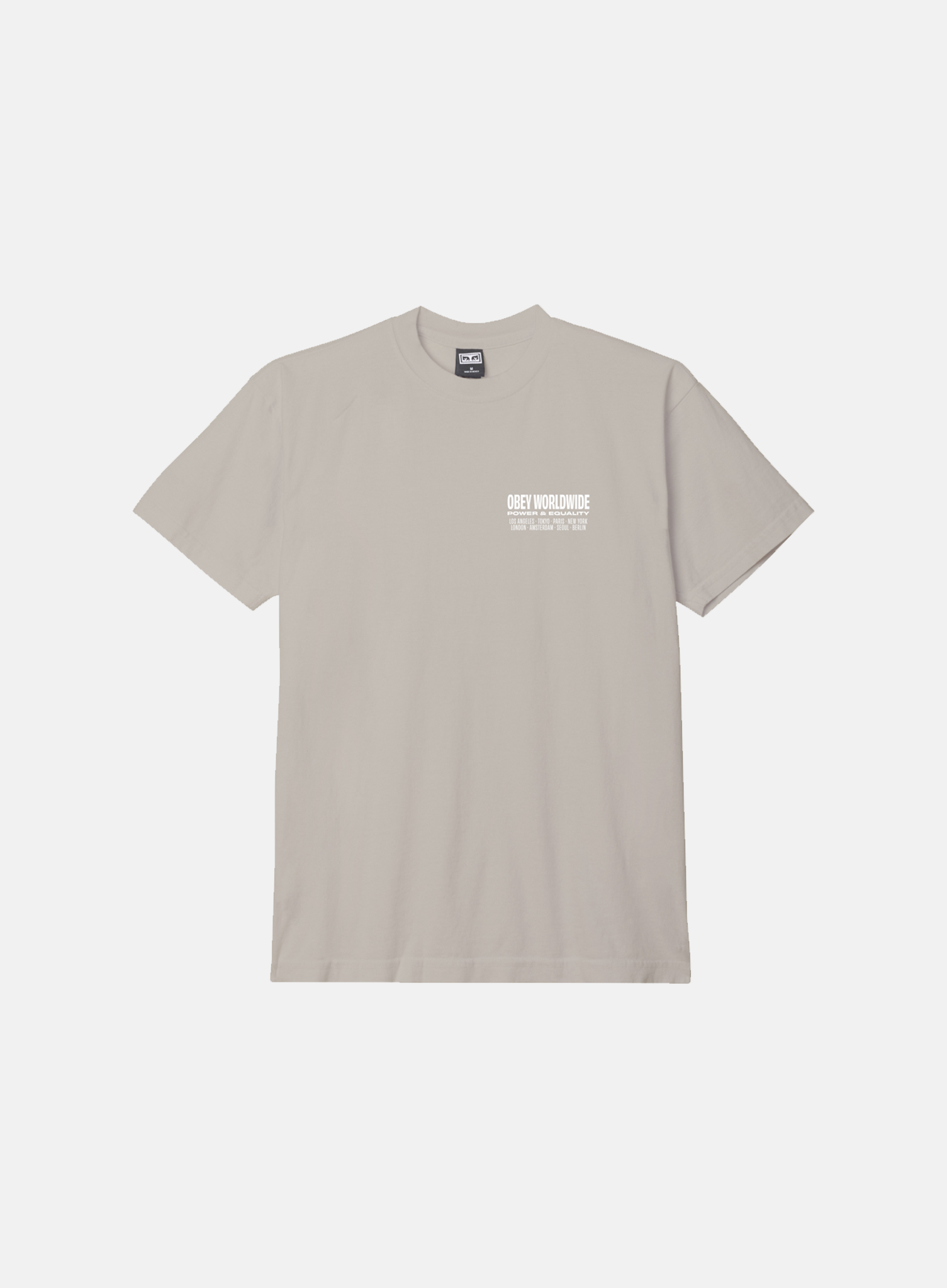 OBEY Worldwide Power Tee Silver Grey - Hympala Store 