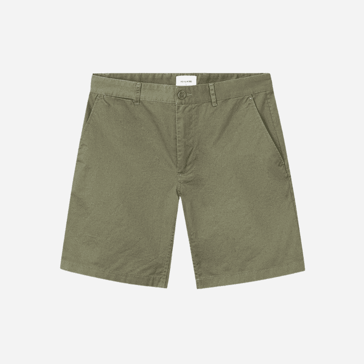 Wood Wood Jonathan Light Twill Shorts Olive - Hympala Store 