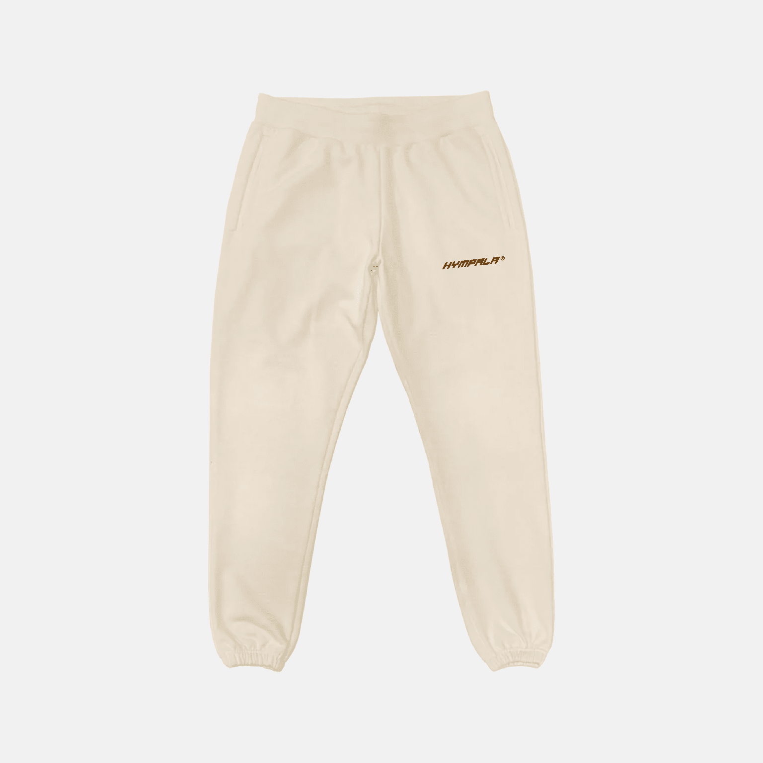 Embroidered Small Logo Sweatpants Natural