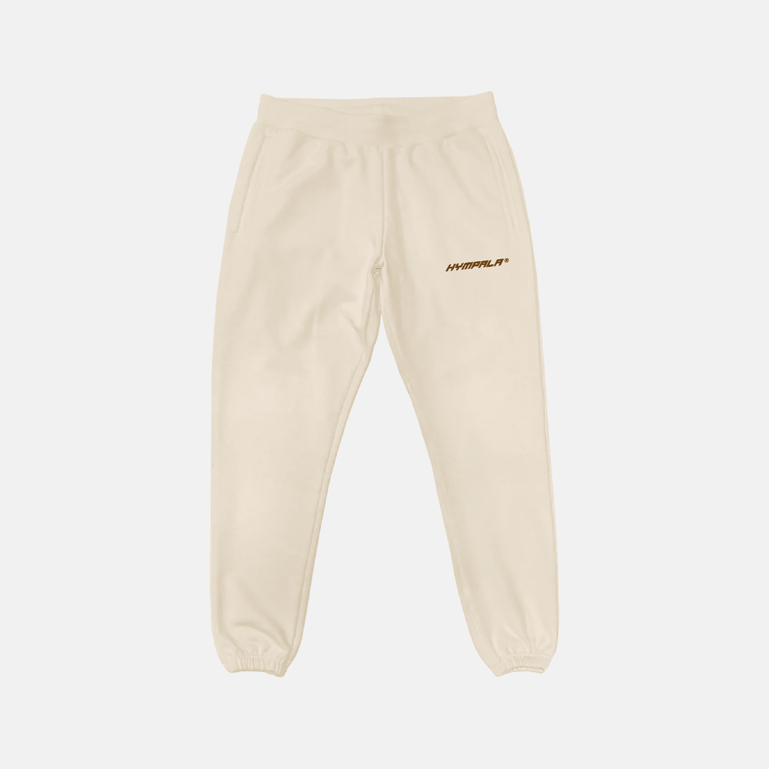 Hympala Embroidered Small Logo Sweatpants Natural - Hympala Store 